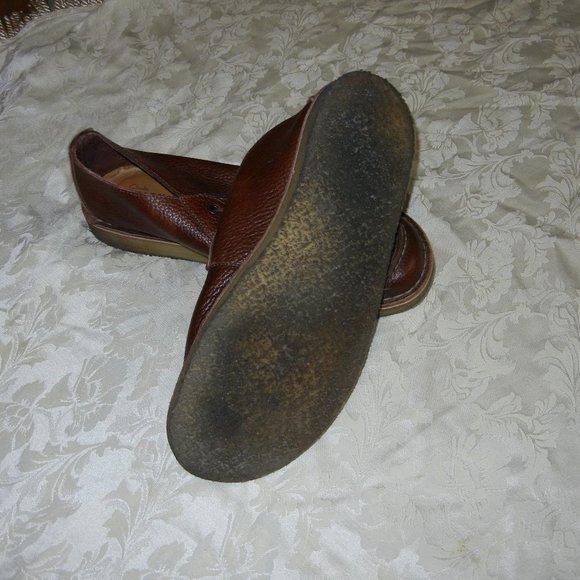 CLARKS BROWN PEBBLED LEATHER MENS DRESS SHOES SIZE 12 main image 4
